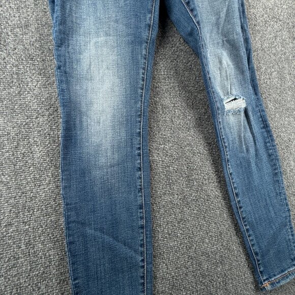 True Religion Halle Mid Rise Super Skinny Jeans Stretch Size 28x27.5 Blue Urban - Picture 5 of 15